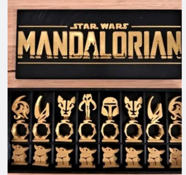 Mandalorian Chess Set and display box